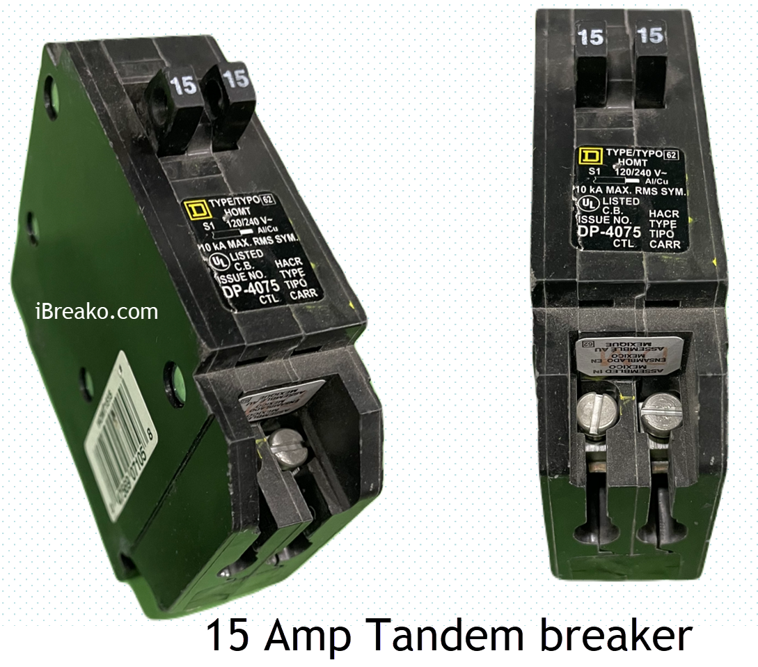 15 Amp Tandem Circuit Breaker
